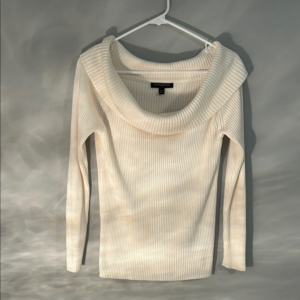 Banana Republic Off-White Cowl Neck Sweater